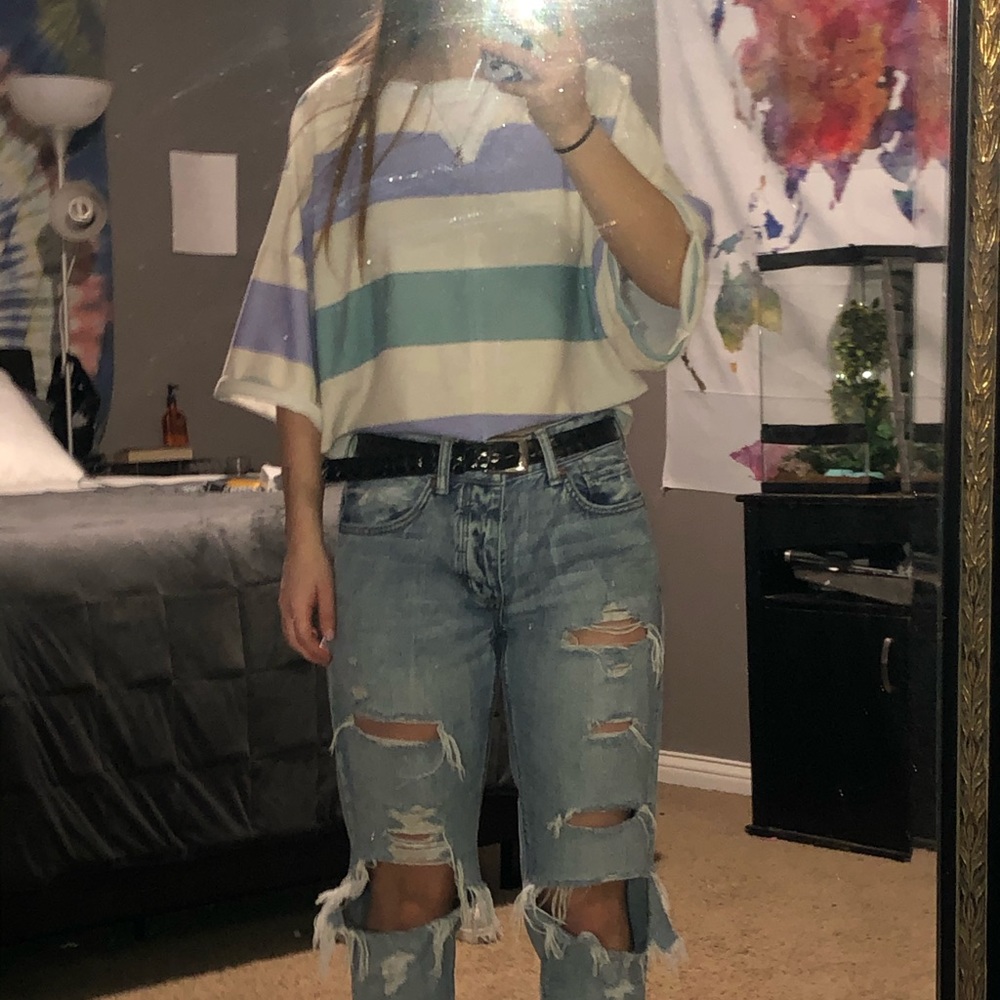 American Eagle boyfriend “rugby shirt”
